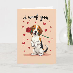 Carte Chien Beagle Mignon Je T'aime