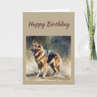 Carte Chien Berger Allemand Anniversaire Général Amusant