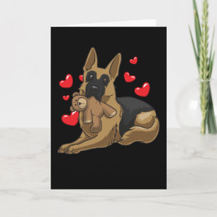 Carte Chien berger allemand avec le coeur