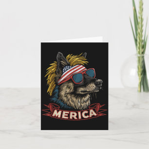 Carte Chien berger allemand - Drôle du 4 juillet América