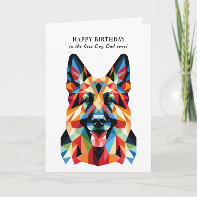 Carte Chien berger allemand Personnalisé Anniversaire (Devant)