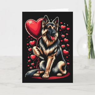 Carte Chien Berger Allemand Saint-Valentin Propriétaire 
