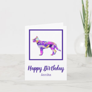 Carte Chien berger allemand Silhouette PPY&B Anniversair