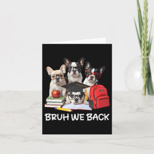 Carte Chien Bouledogue Français Rentre Scolaire
