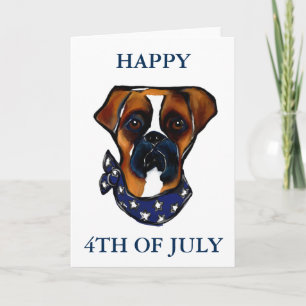 Carte Chien Boxer 4 juillet