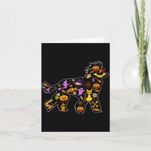 Carte chien caniche d'Halloween