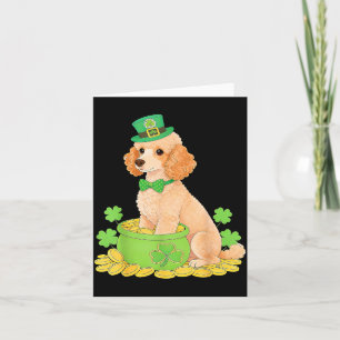 Carte Chien Caniche Saint Patrick Jour de la Fête Irland