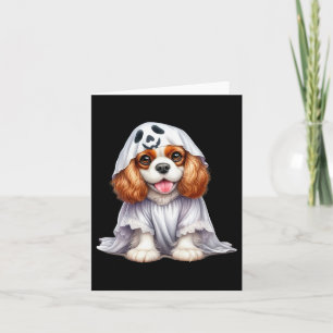 Carte Chien Cavalier King Charles Spaniel Fantôme Drôle 