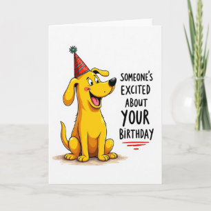 Carte Chien Chapeau de Fête