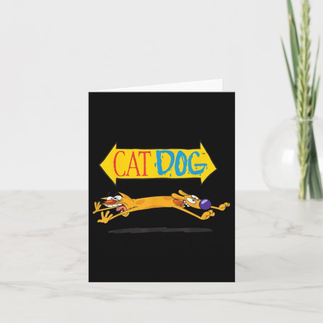 Carte Chien Chat Sur Canapé Nickelodeon (Devant)