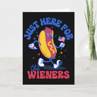 Carte Chien Chaud Je Suis Juste Ici Pour Les Saucisses D