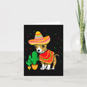 Carte Chien Chihuahua Mexicain Sombrero Cinco De Mayo Fê