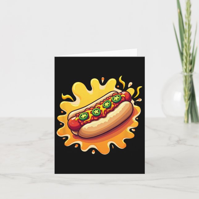Carte Chien Chili avec motif de Jalepenos  (Devant)