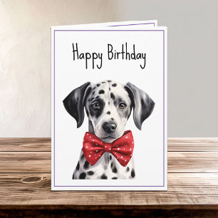 Carte Chien chiot dalmate, anniversaire