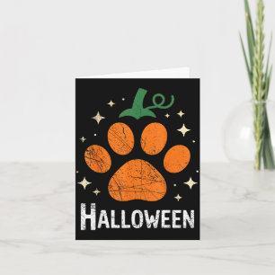 Carte Chien Citrouille Chat Empreinte De Patte Halloween