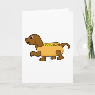 Carte Chien comme Hotdog