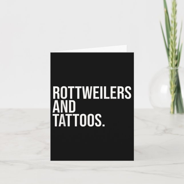 Carte Chien Cool Rottweilers Et Tattoos Rottweiler Propr (Devant)