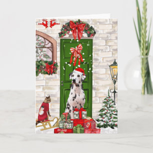 Carte Chien dalmate Noël