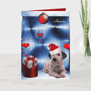 Carte Chien Dalmatien Noël