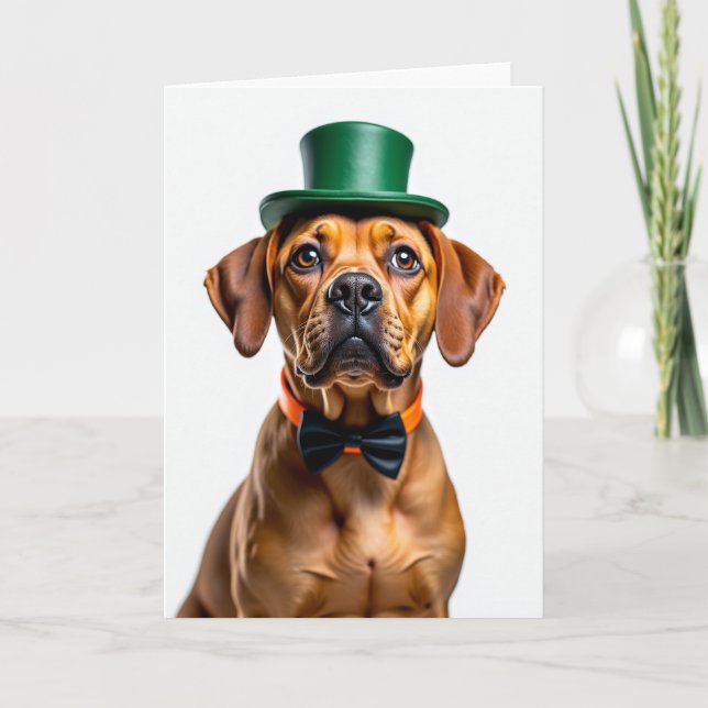 Carte Chien Dans Un Chapeau Incroyable (Devant)