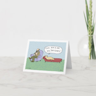 Carte Chien dans un dessin animé de thérapie Humour de