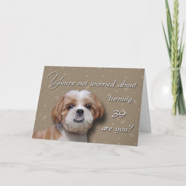 Carte Chien de 39e anniversaire (Devant)