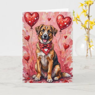 Carte Chien de berger anatolien de la Saint-Valentin ave