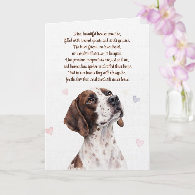 Carte Chien de chasse Pointer Sympathie  (Orchidée)