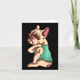 Carte Chien de Chien de France J'aime Maman Tatouage Adu