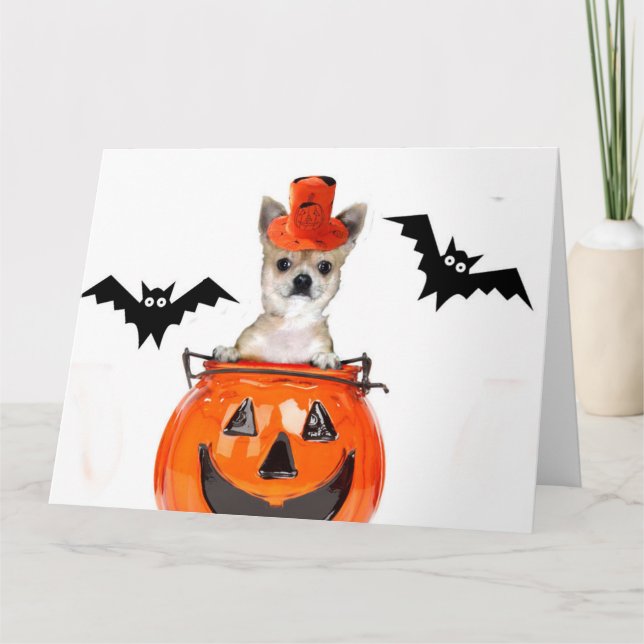 Carte Chien de chiwawa de Halloween (Devant)