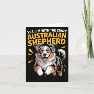 Carte Chien de compagnie drôle avec le berger Australien