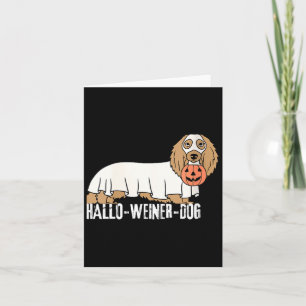 Carte Chien de Halloween Dachshund Hallo-Weiner-Dog Femm