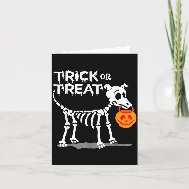 Carte Chien de Halloween Trick Or Treat (Devant)