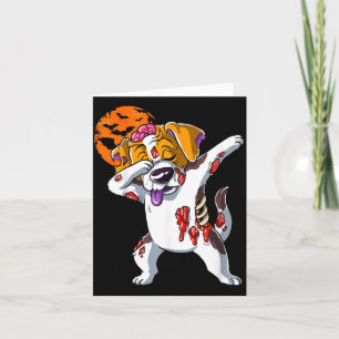 Carte Chien de Halloween zombie