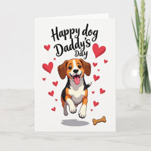 Carte Chien de la Fête des Pères Joyeuse