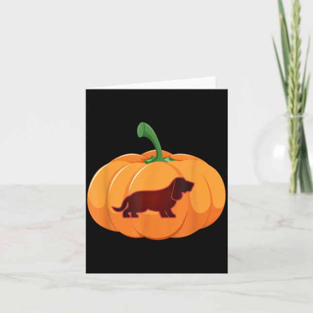 Carte Chien de la fête d'Halloween Citrouille (Devant)