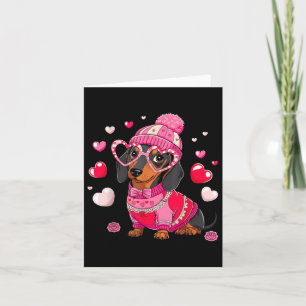 Carte Chien de la Saint-Valentin Saucisse Puppy Coeur Gl
