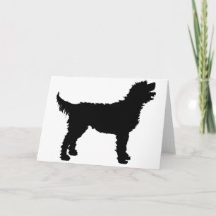 Carte Chien de Labradoodle (noir)