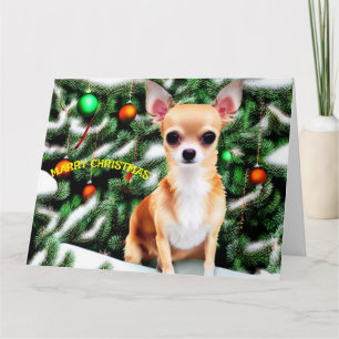 Carte Chien de Noël Chihuahua