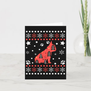 Carte Chien de Noël Motif Français Chien de taule propri