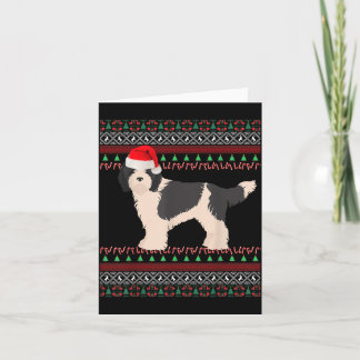 Carte Chien de Noël Sheepadoodle laid mouton Chien Canic
