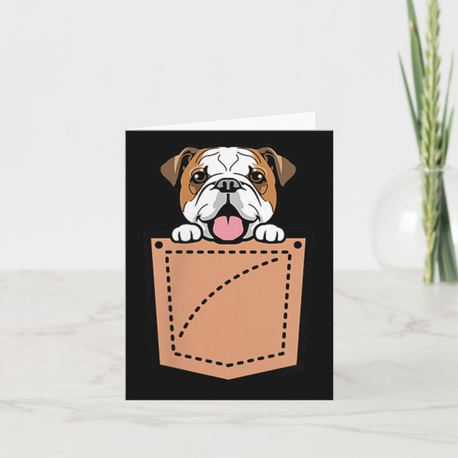 Carte Chien de poche de Bulldog anglais (Devant)