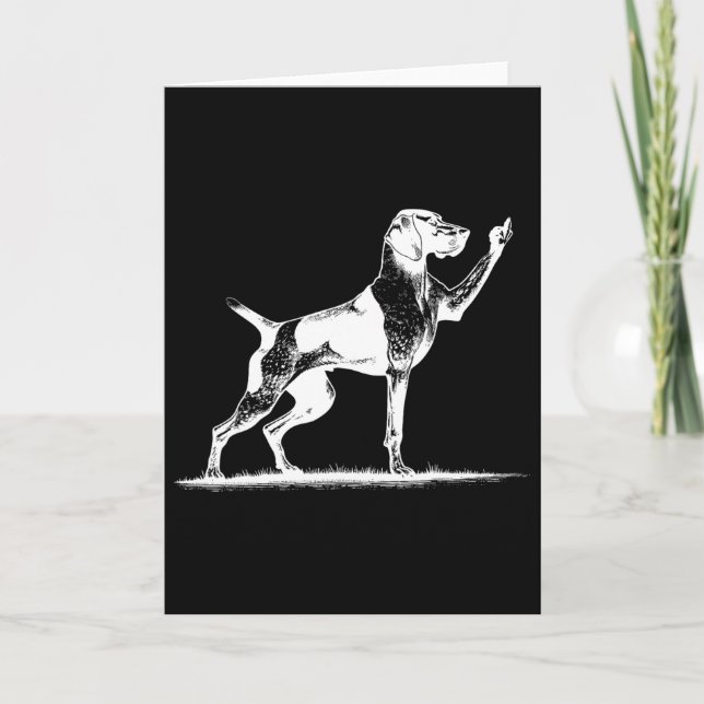 Carte Chien de Pointeur Rudoyé Trou de Chien Pointer All (Devant)
