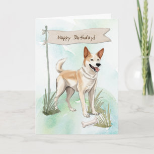 Carte Chien de race canadienne en plein air sous le sign
