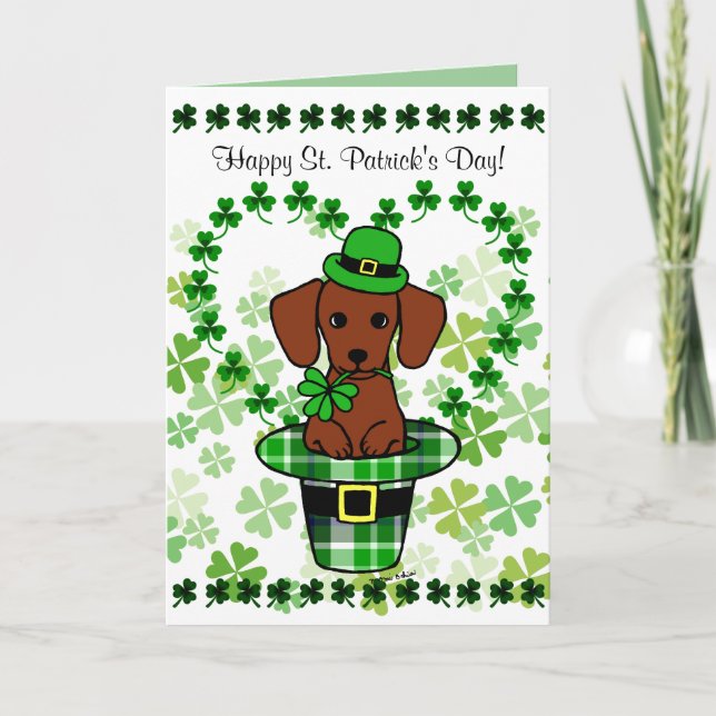 Carte Chien de Saint-Patrick Red Smooth (Devant)