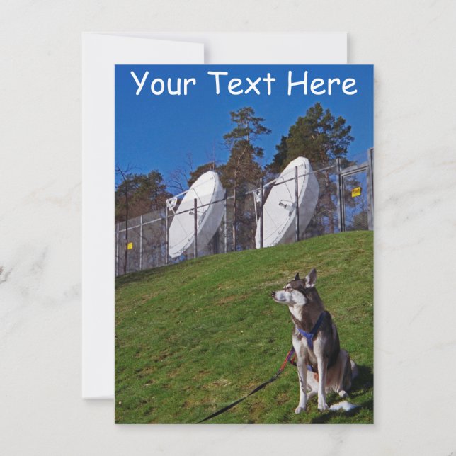 Carte Chien de suivi personnalisable (Devant)