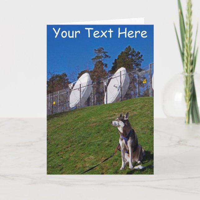 Carte Chien de suivi personnalisable (Devant)