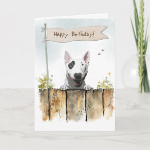 Carte Chien de Terrier anglais sous signe d'anniversaire