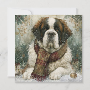 Carte Chien de type St Bernard Charmant Drôle Joyeux How