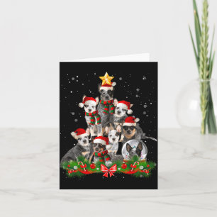 Carte Chien de vache australien drôle Arbre de Noël